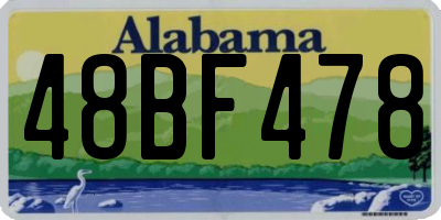 AL license plate 48BF478