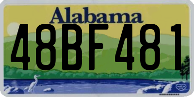 AL license plate 48BF481