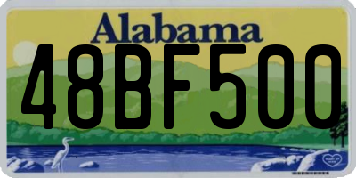AL license plate 48BF500