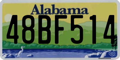AL license plate 48BF514