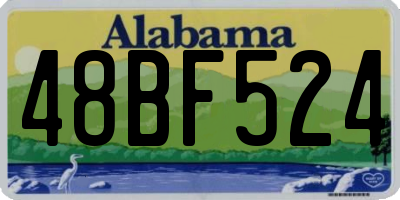 AL license plate 48BF524