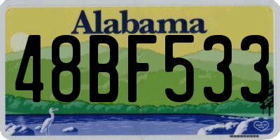AL license plate 48BF533