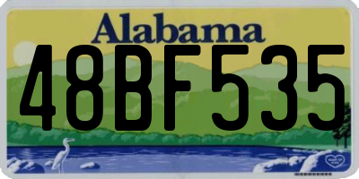 AL license plate 48BF535