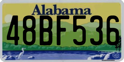AL license plate 48BF536