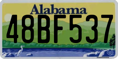 AL license plate 48BF537