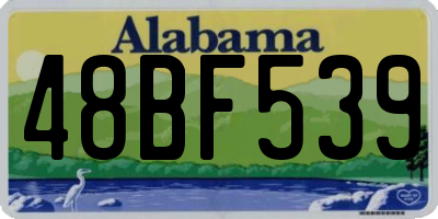 AL license plate 48BF539