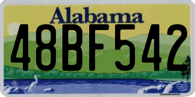 AL license plate 48BF542