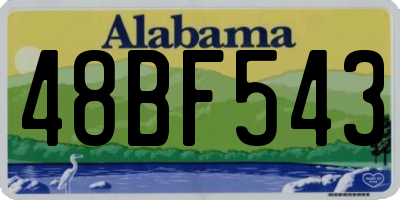 AL license plate 48BF543