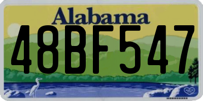 AL license plate 48BF547