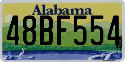 AL license plate 48BF554