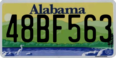 AL license plate 48BF563