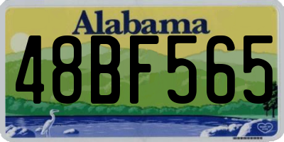AL license plate 48BF565