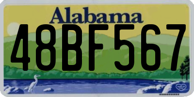 AL license plate 48BF567