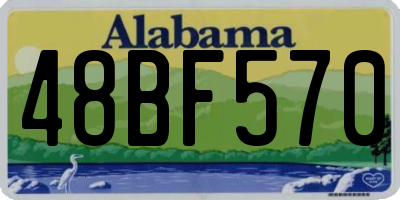 AL license plate 48BF570