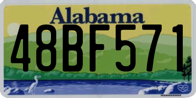 AL license plate 48BF571