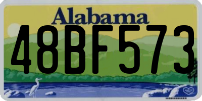 AL license plate 48BF573