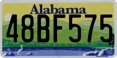 AL license plate 48BF575
