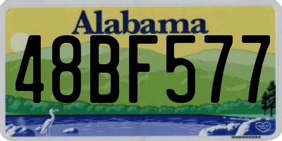 AL license plate 48BF577