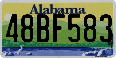 AL license plate 48BF583