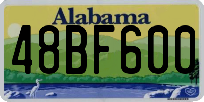 AL license plate 48BF600