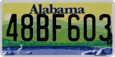 AL license plate 48BF603