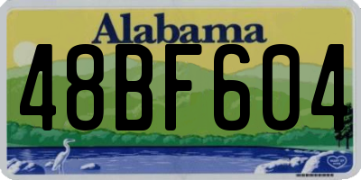 AL license plate 48BF604