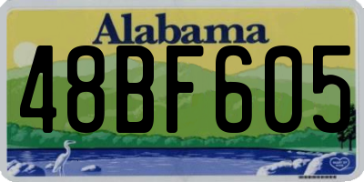 AL license plate 48BF605
