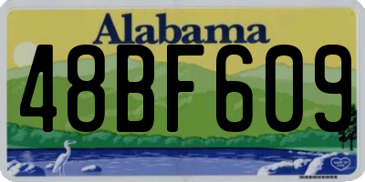 AL license plate 48BF609