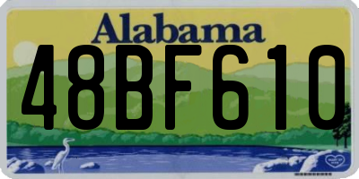 AL license plate 48BF610