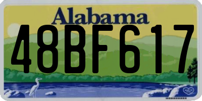 AL license plate 48BF617