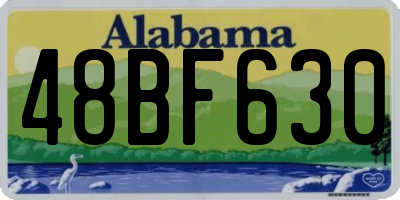 AL license plate 48BF630