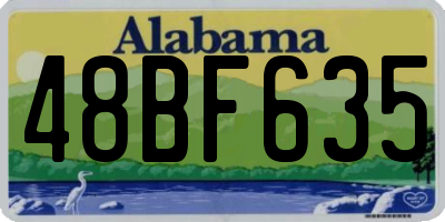 AL license plate 48BF635
