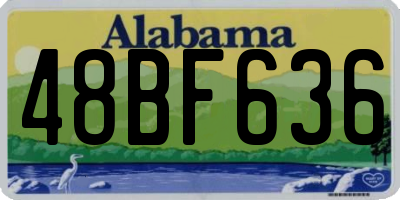 AL license plate 48BF636