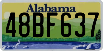 AL license plate 48BF637