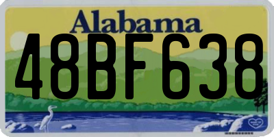 AL license plate 48BF638