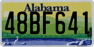 AL license plate 48BF641