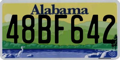 AL license plate 48BF642