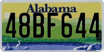 AL license plate 48BF644