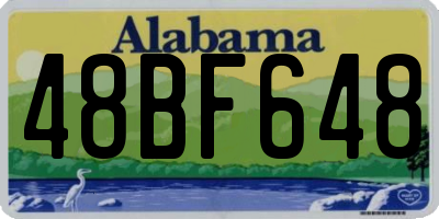 AL license plate 48BF648
