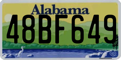 AL license plate 48BF649