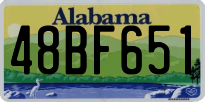 AL license plate 48BF651