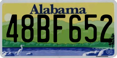 AL license plate 48BF652