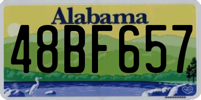 AL license plate 48BF657
