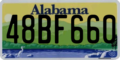 AL license plate 48BF660