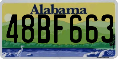 AL license plate 48BF663