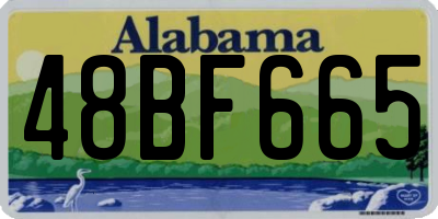 AL license plate 48BF665