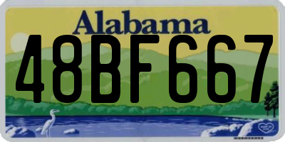 AL license plate 48BF667