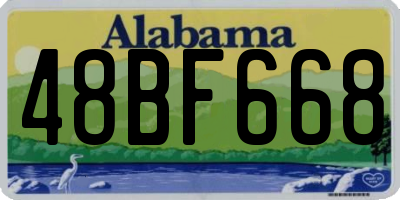AL license plate 48BF668