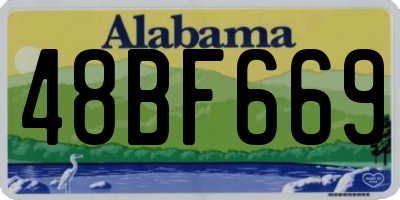 AL license plate 48BF669