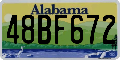 AL license plate 48BF672